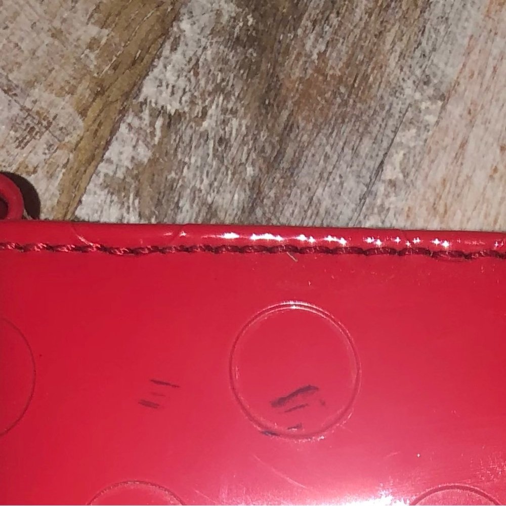 Kate Spade Red Purse Crossbody Leather Bow Polkadot Camellia Bag - Picture 5 of 6